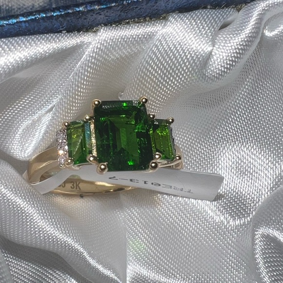 Green Chrome Diopside 3k Gold Ring 1.69ctw - Picture 6 of 8